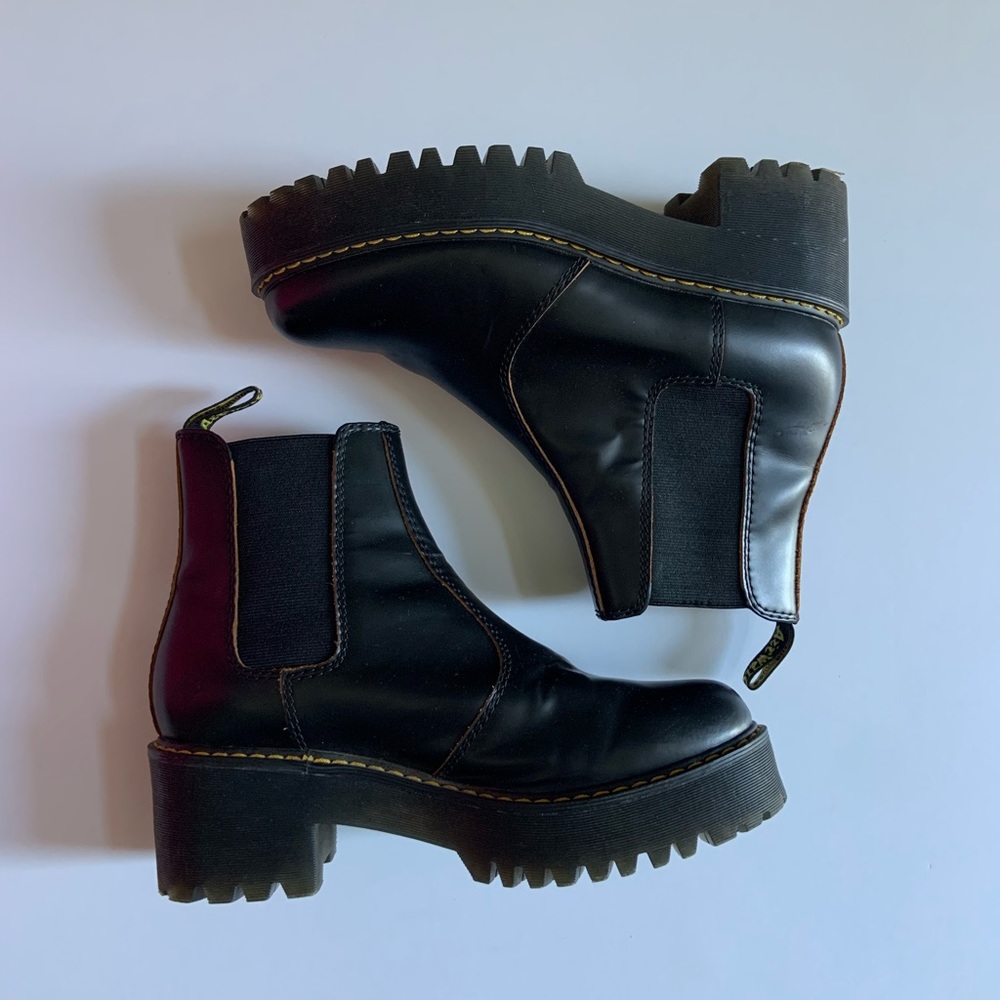 Dr. Marten Leather Platform Chelsea Boots